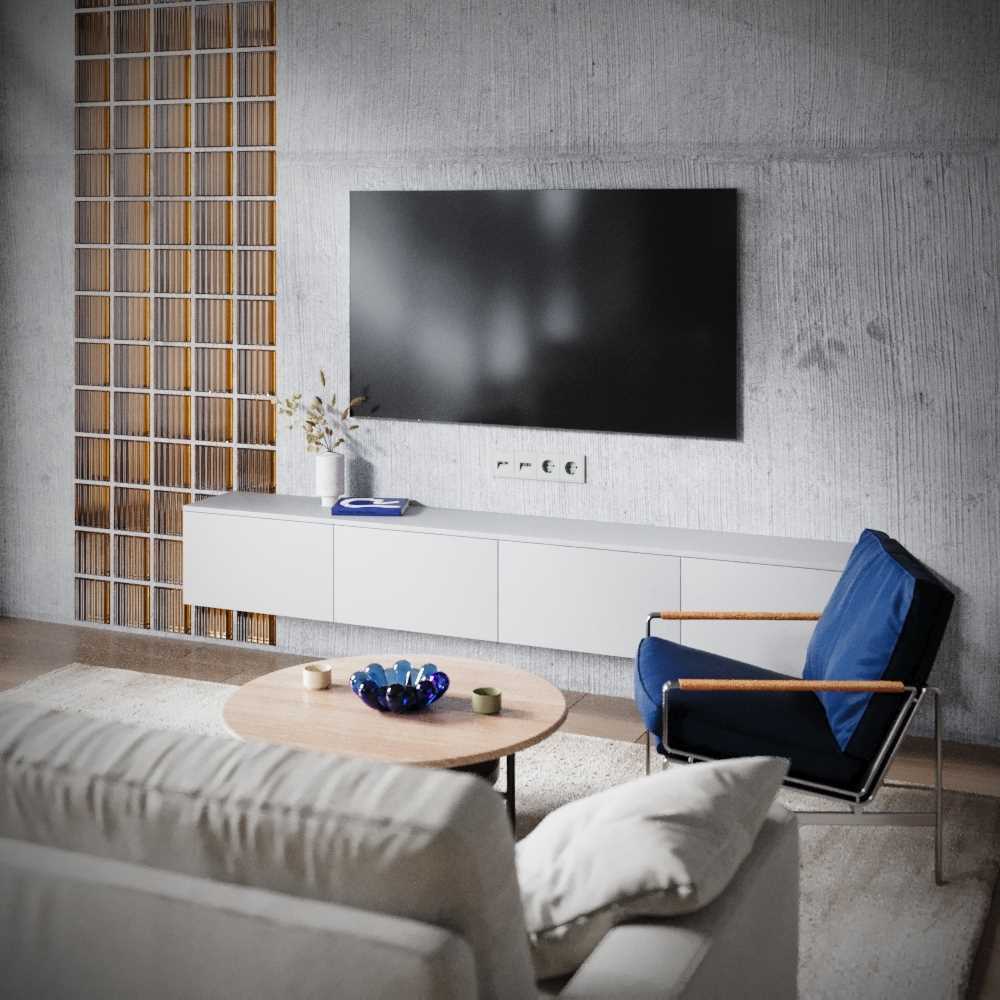 Электротовар Розетка телевизионная встраиваемая S70 TV+RJ45 кат. 6, (сталь) Voltum VLS060705 металлик поликарбонат — фото 3