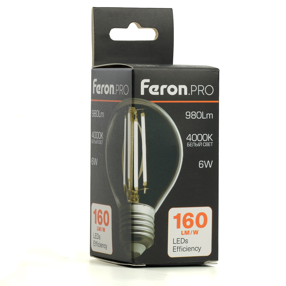 Лампочк Лампа светодиодная Feron. PRO Шарик 980LM стекло — фото 2
