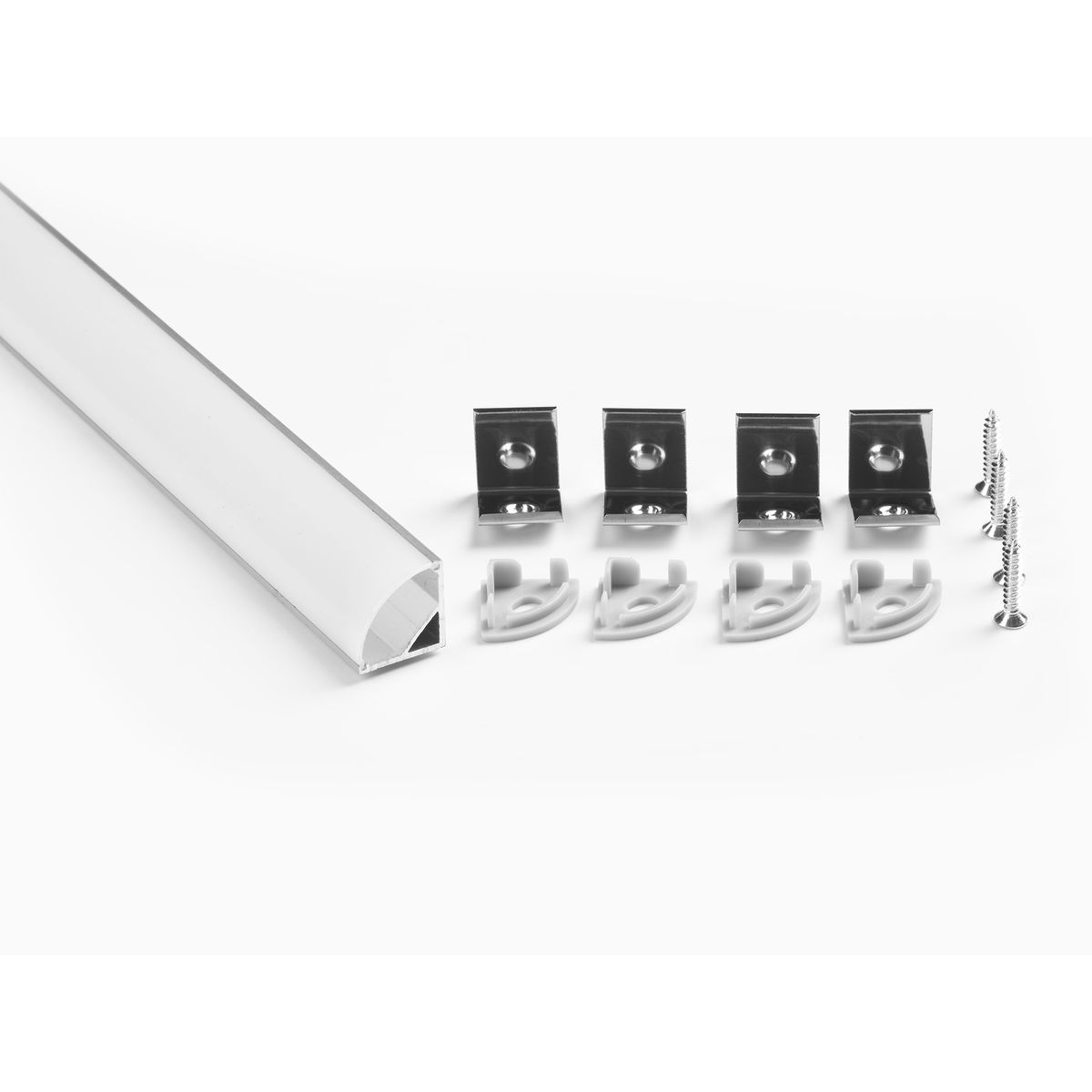 Светодиодные лент Профиль угловой LEDS POWER СПУ1616 алюм. анод-й с матовым рассеивателем 2м, Серый серый металлические / алюминий — фото 2