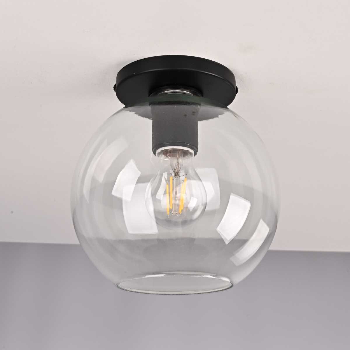 Потолочные светильник Светильник RH Utilitaire Globe Shade Flushmount, Бронза бронза металлические / металл / стекло — фото 4