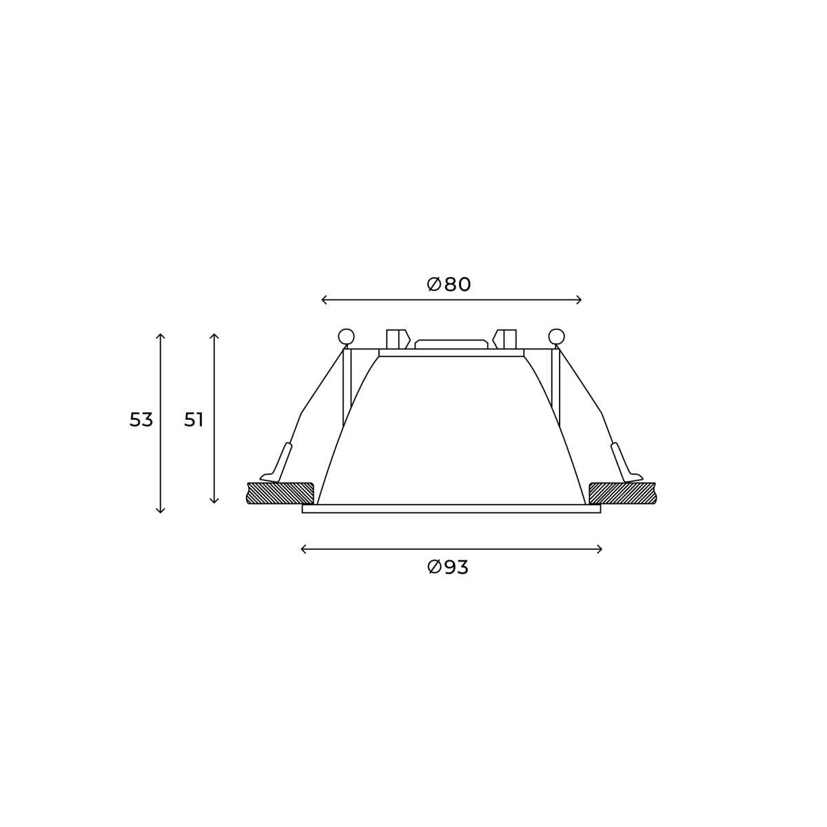 Светильник Встраиваемый светильник Hesby Lighting Hesby Odda IP, GU5.3, белый HSBL_0114 белый пластиковые / полимер — фото 3