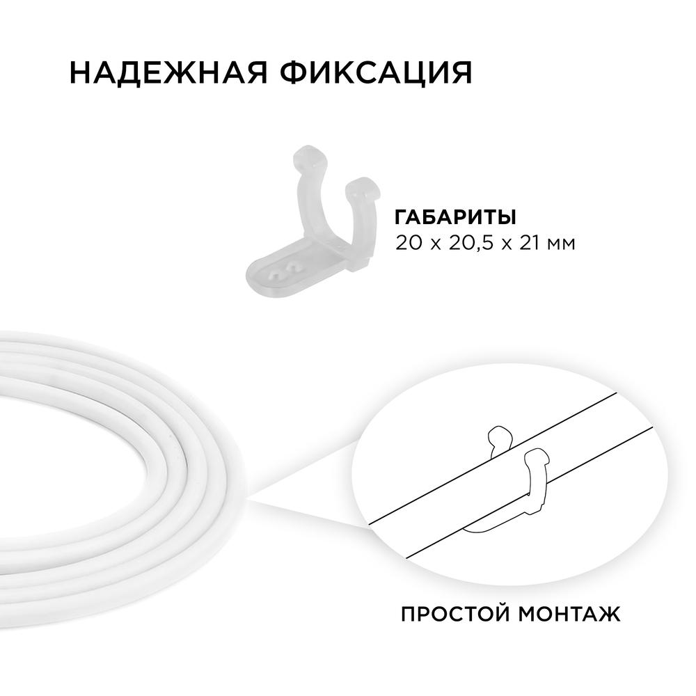 Светодиодные лент Комплект крепежей Apeyron к светодиодной ленте для бани и сауны (5шт), Белый белый пластиковые — фото 2