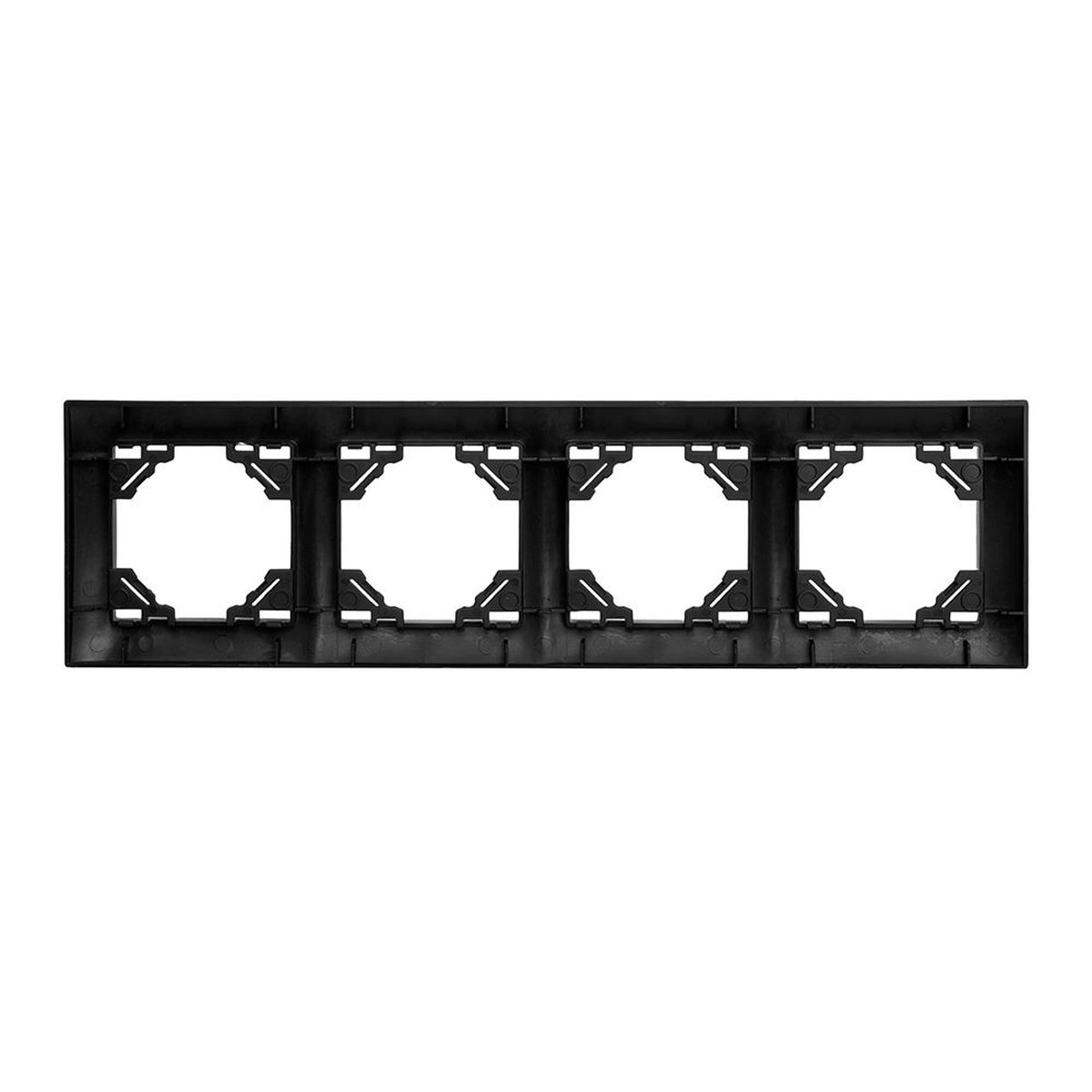 Электротовар Рамка 4-постовая Stekker Эрна Элегант черный PFR00-9014-03 49664 черный abs-пластик — фото 3