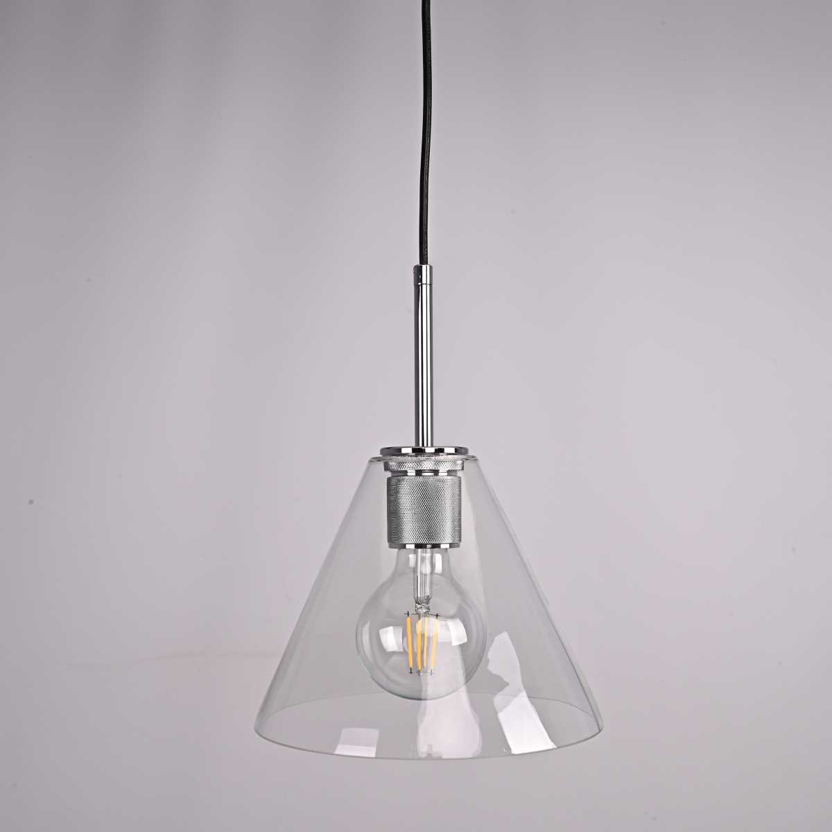 Подвесные светильник Светильник RH Utilitaire Funnel Pendant, Никель никель металлические / металл / стекло — фото 2