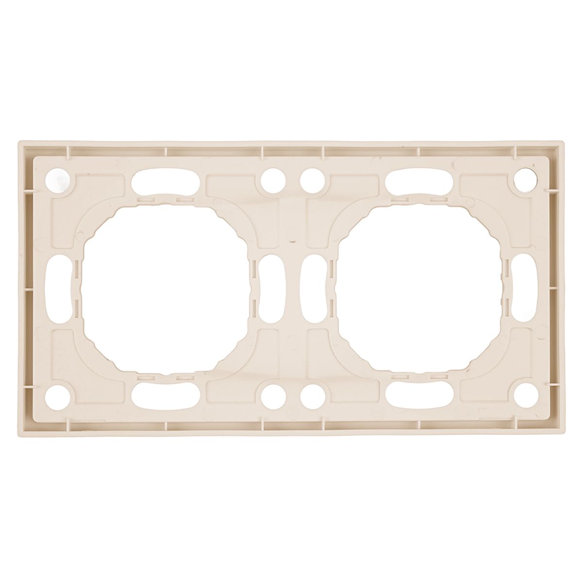Электротовар Рамка Stekker, PFR00-5002-08 2-местная Эмили, кашемир, soft touch 49911, Бежевый бежевый поликарбонат — фото 4