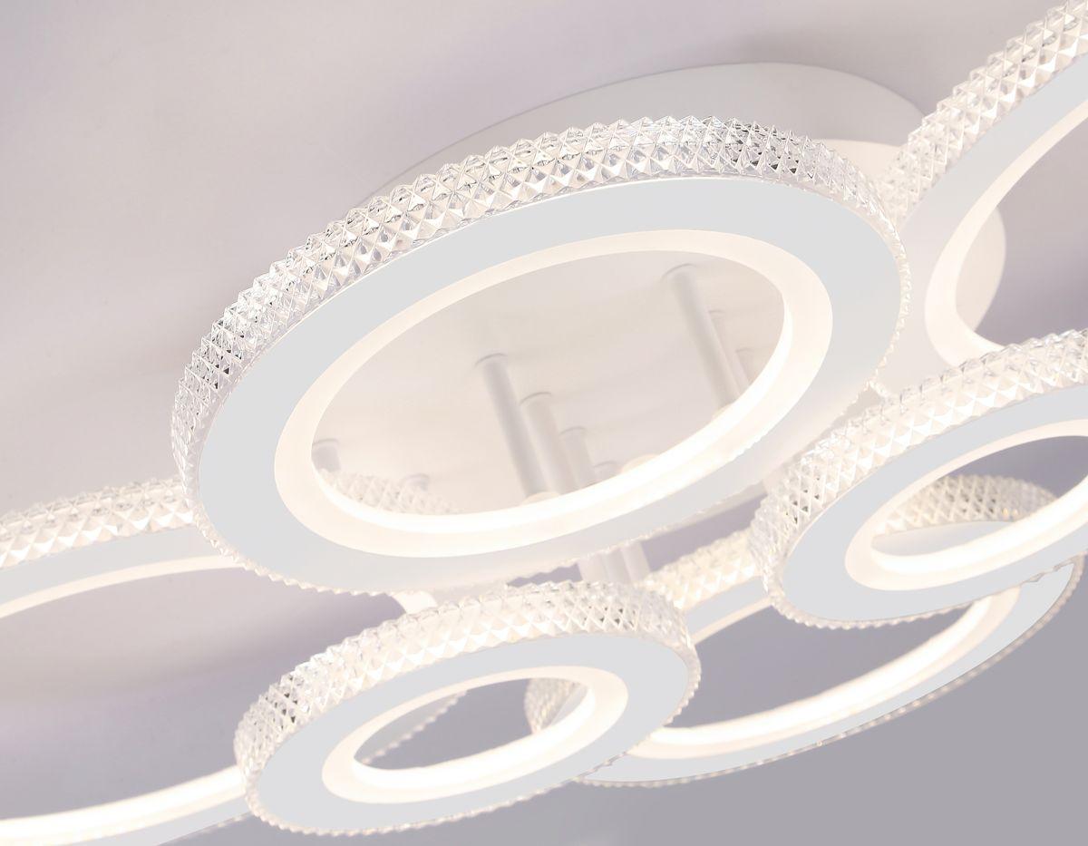 Потолочная люстра Потолочная светодиодная люстра Ambrella light Acrylica Original, Белый белый акрил / металл — фото 5