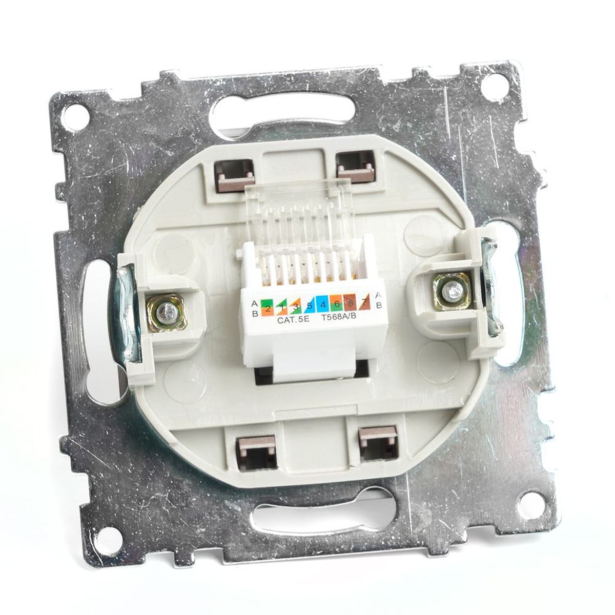Электротовар Розетка компьютерная RJ-45 Stekker Катрин шоколад GLS00-7107-04 49023, Коричневый коричневый поликарбонат / латунь — фото 6