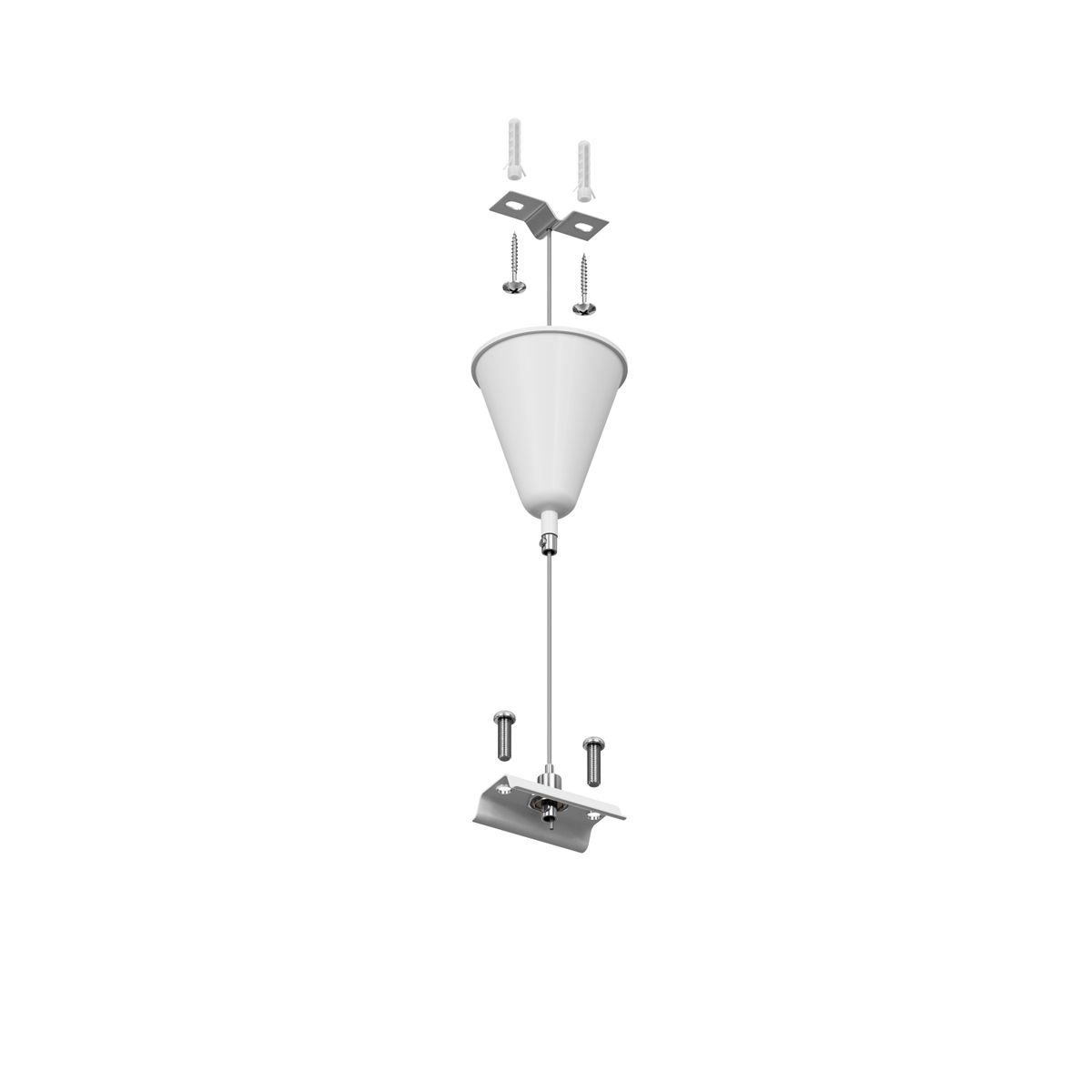 Трековые систем Подвесная система для треков Denkirs Solid Base TR1105-WH, Белый белый металлические — фото 3