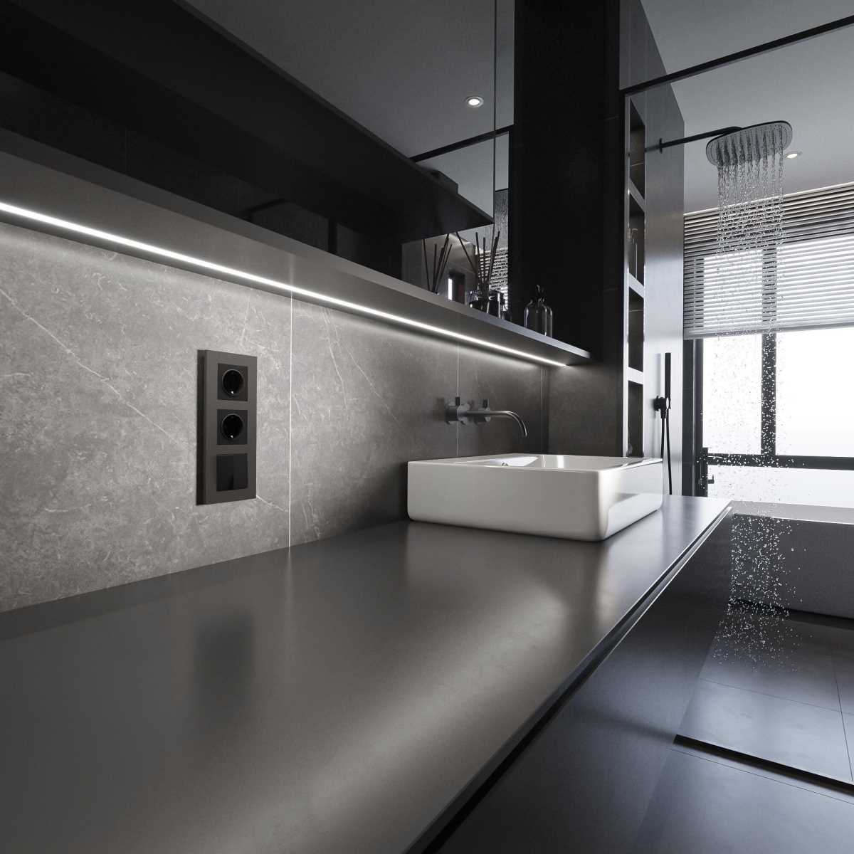 Электротовар Рамка Werkel Slab на 3 поста бронза матовый W0032963 4690389193453 бронза поликарбонат — фото 3
