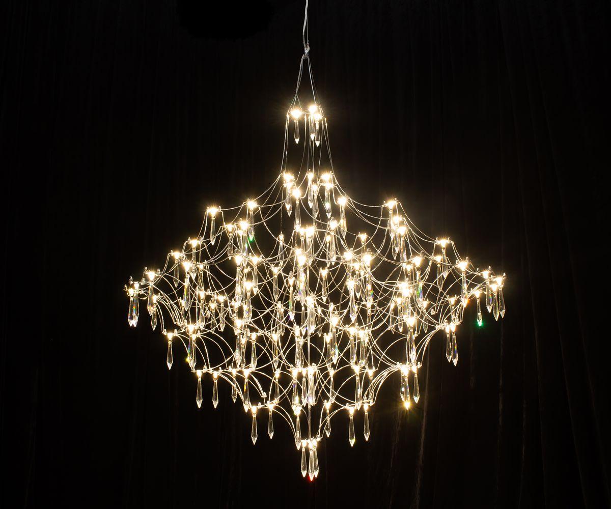 Подвесная люстра Подвесная светодиодная люстра Kink Light Галанта 07881-80,02(21), Хром хром хрустальные / металл — фото 2
