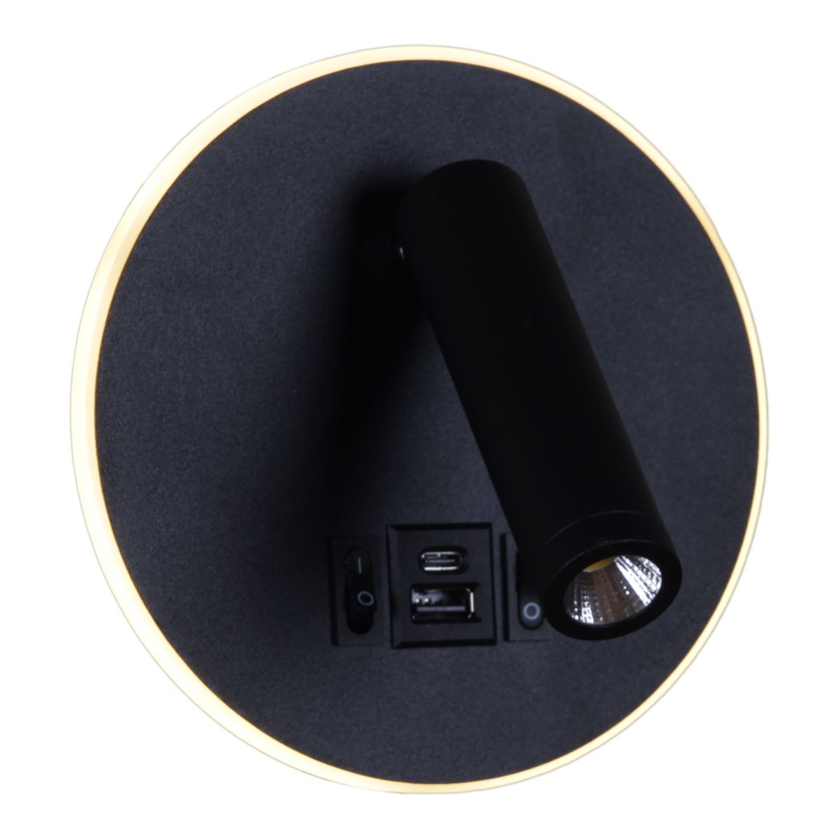 Настенные светильник Настенный светодиодный светильник Reluce 86203-9.2-001KT +USB BK, Черный черный металлические / металл — фото 5