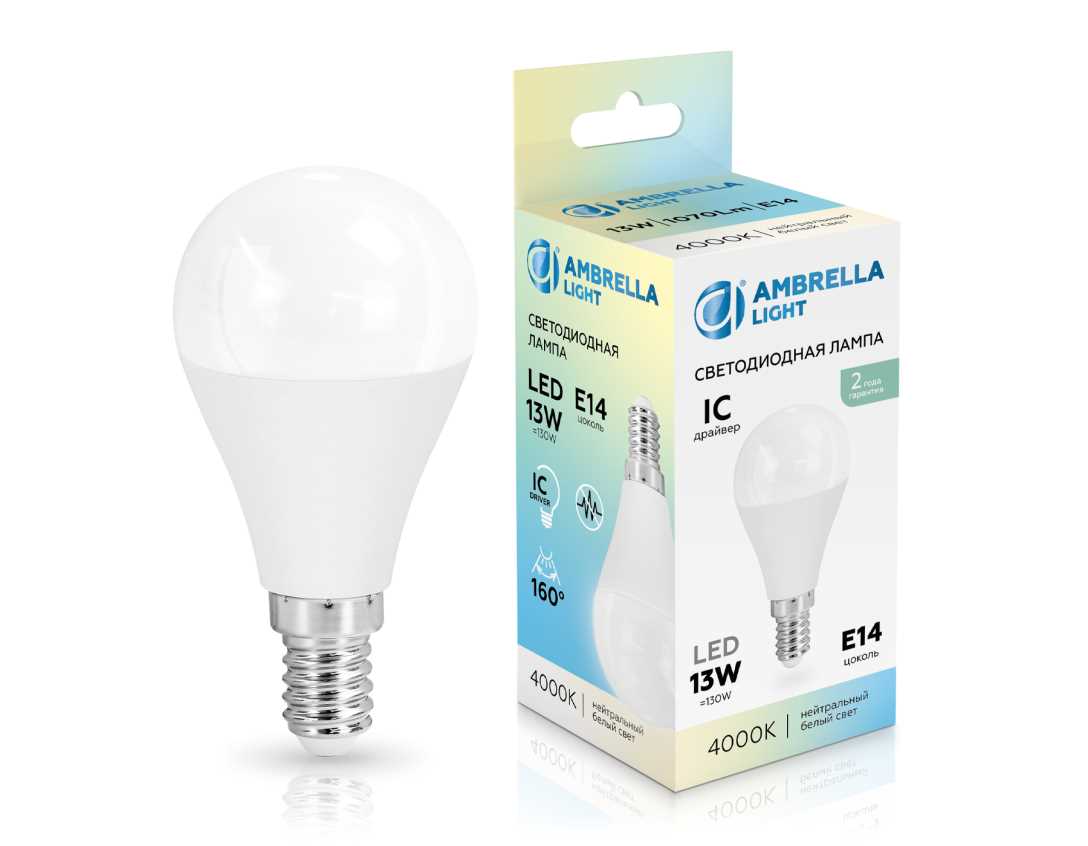 Лампочк Лампа светодиодная Шар P45 Ambrella light Bulding — фото 2