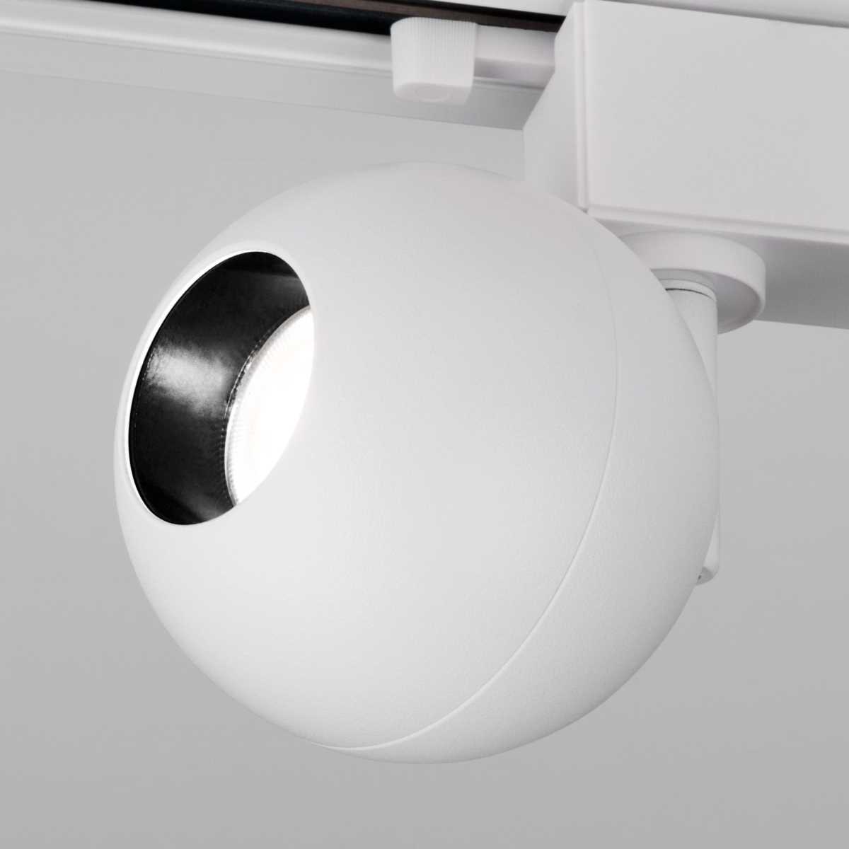 Трековые светильник Трековый светодиодный светильник Elektrostandard Ball белый белый металлические / алюминий — фото 4