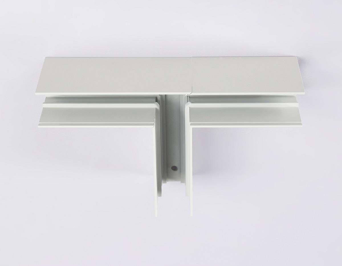 Трековые систем Коннектор T-образный для накладного шинопровода Ambrella light Track System Magnetic… белый металлические / металл — фото 3