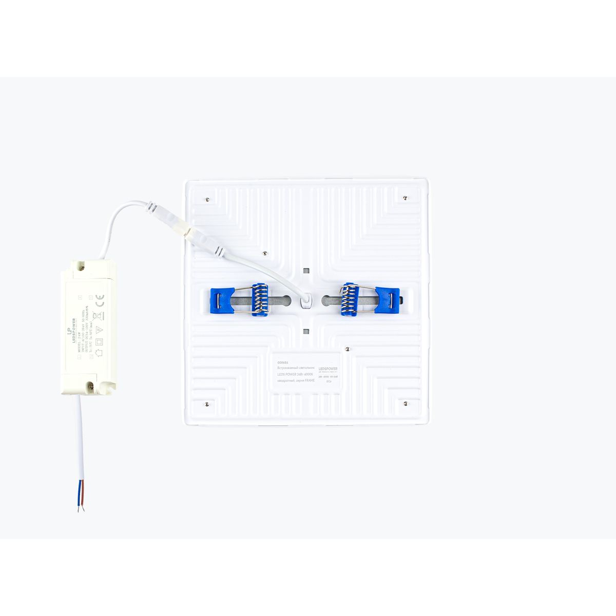 Потолочные светильник Встраиваемый светильник LEDS POWER квадратный, серия FRAME, Белый белый пластиковые / пластик — фото 4