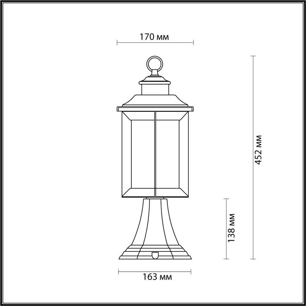 Уличное освещение Уличный светильник Odeon Light Nature Mavret 4961 / 1A, Коричневый коричневый стеклянные / металл / стекло — фото 6