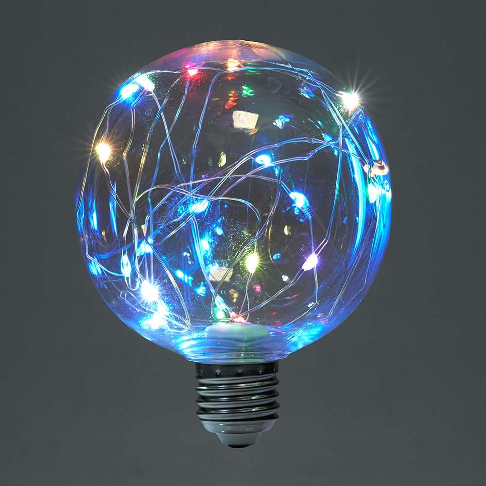 Лампочк Лампа светодиодная Feron RGB прозрачная, Прозрачный прозрачный пластиковые — фото 2
