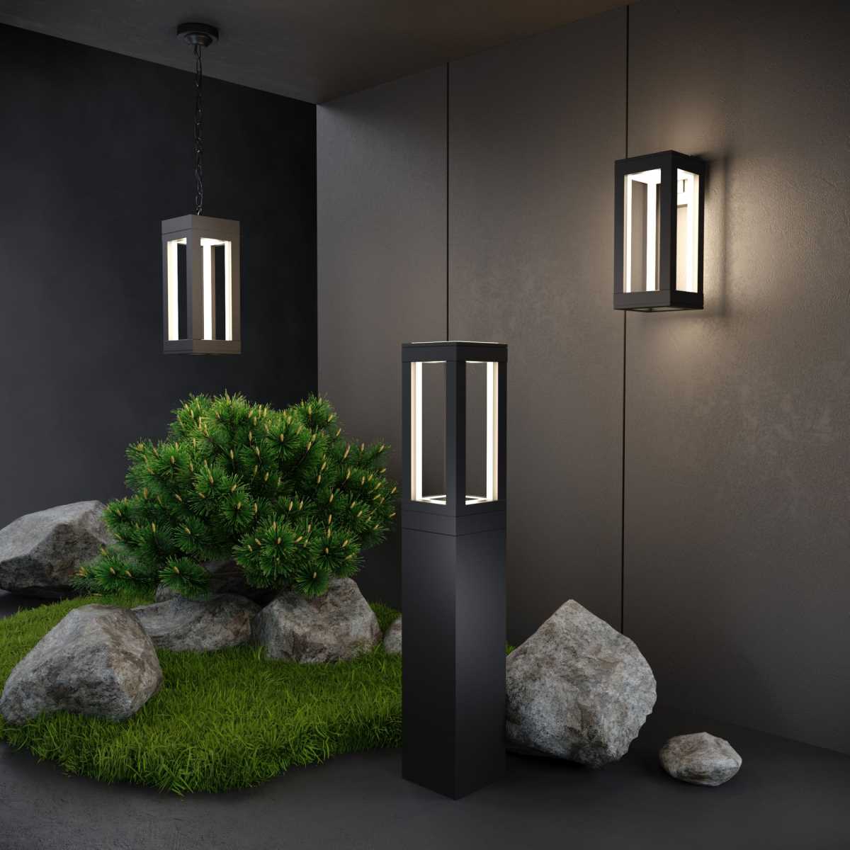 Уличное освещение Уличный светодиодный светильник Elektrostandard Frame 1529 Techno Led черный a051859 черный металлические / алюминий — фото 2