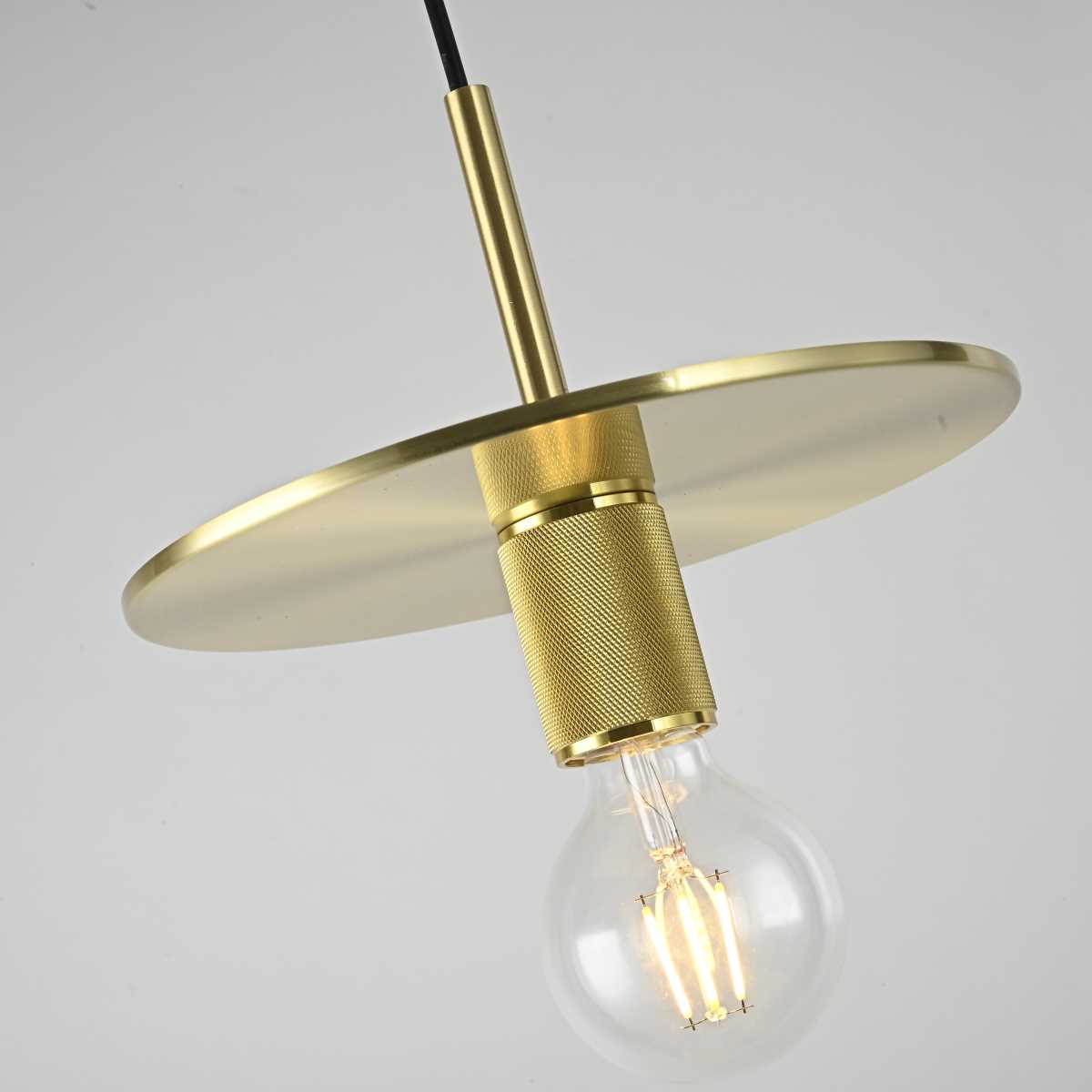 Подвесные светильник Светильник RH Utilitaire Disk Shade Pendant, Латунь латунь металлические / металл — фото 4