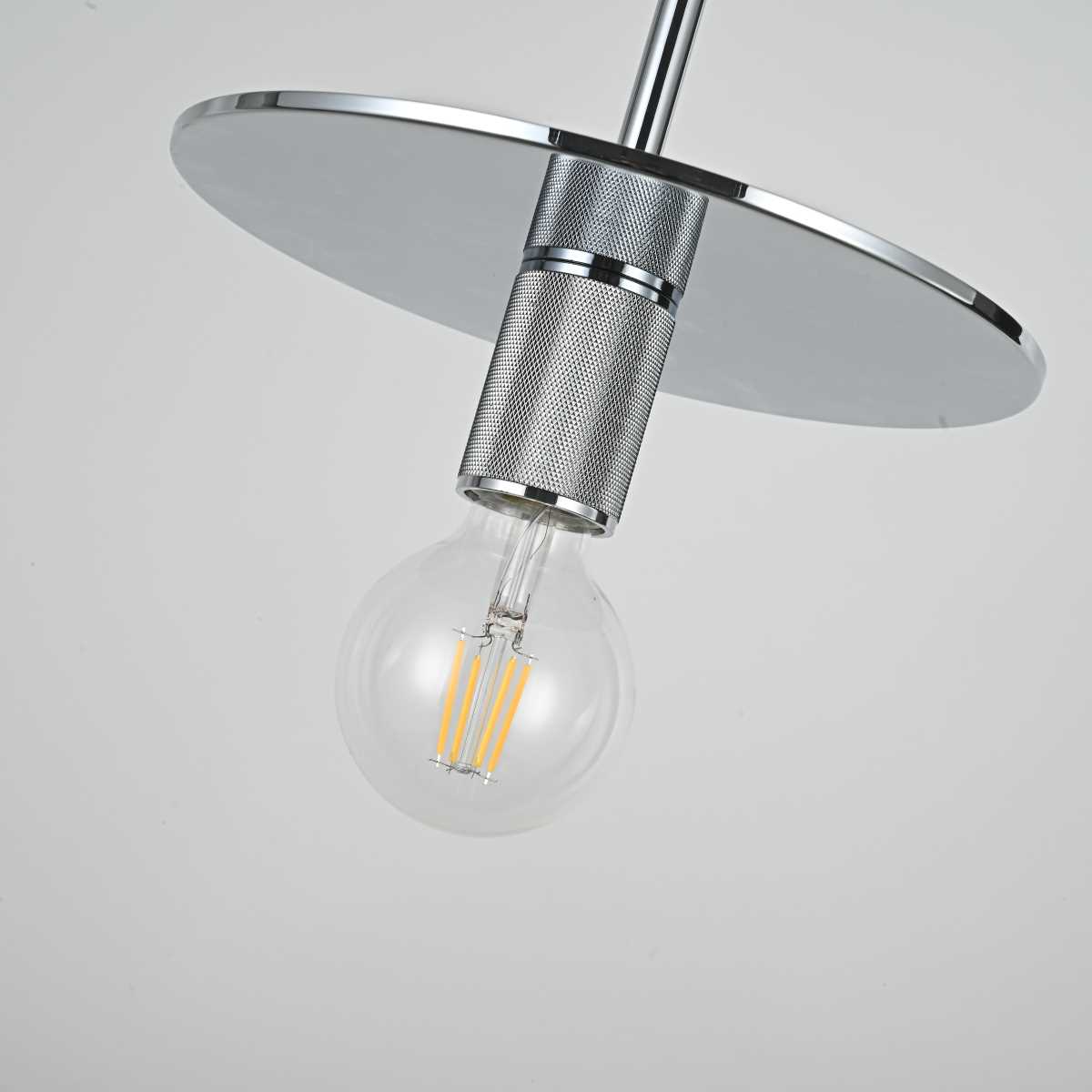 Подвесные светильник Светильник RH Utilitaire Disk Shade Pendant, Никель никель металлические / металл — фото 3