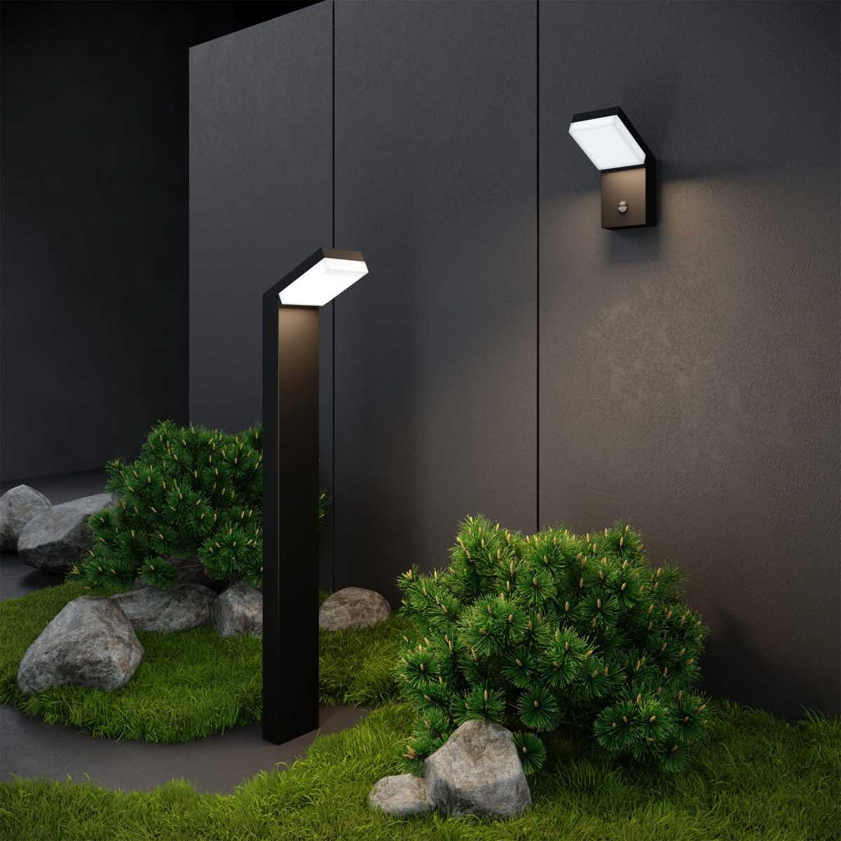Уличное освещение Уличный светодиодный светильник Elektrostandard Sensor 1542 Techno Led черный a053948 черный металлические / алюминий / пластик — фото 4