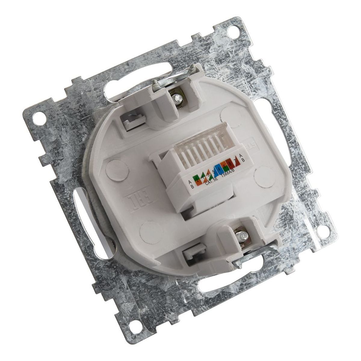 Электротовар Розетка компьютерная RJ-45 Stekker Катрин серебро GLS00-7107-03 39585 серебро поликарбонат / латунь / металлические / металл — фото 6