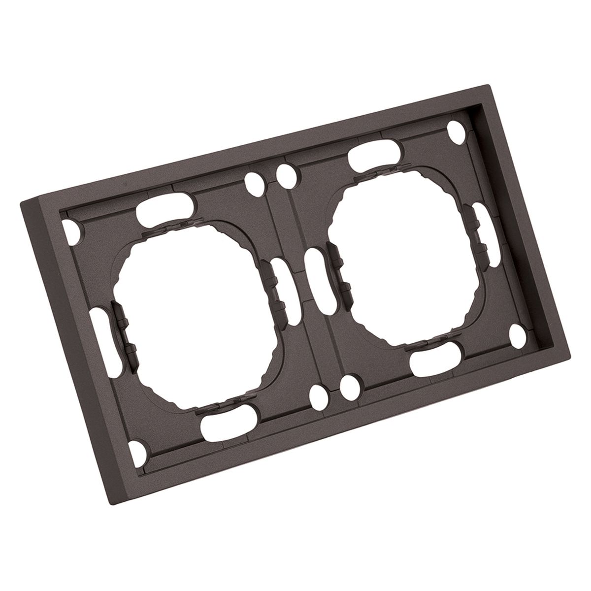 Электротовар Рамка Stekker, PFR00-5002-09 2-местная Эмили, антрацит, soft touch 49937, Серый серый поликарбонат — фото 6