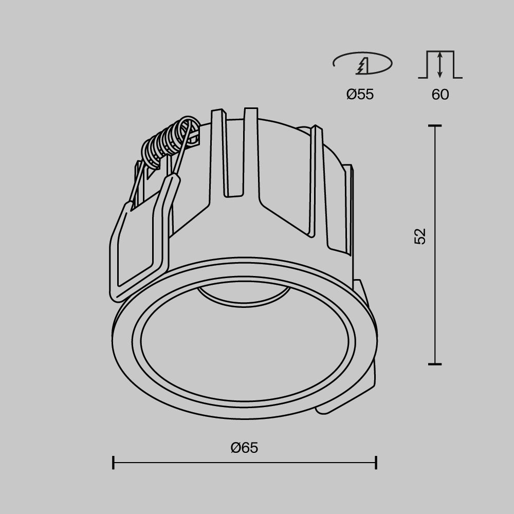 Офисное освещение Встраиваемый светильник Maytoni Technical Alfa LED DL043-01-10W3K-RD-B-1, Черный черный алюминий — фото 2