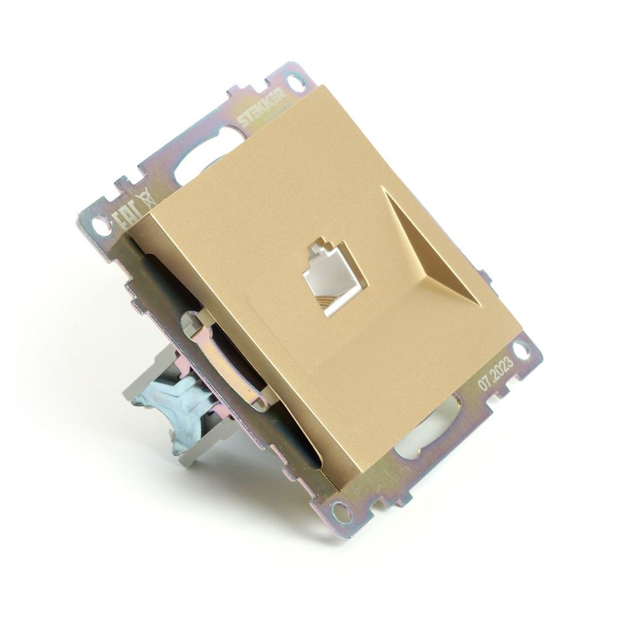 Электротовар Розетка компьютерная RJ-45 Stekker Катрин золото GLS00-7107-08 49227 золото поликарбонат / латунь — фото 4