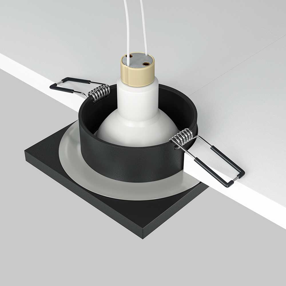 Офисное освещение Встраиваемый светильник Maytoni Technical Stark DL083-01-GU10-SQ-B, Черный черный металлические / алюминий / металл — фото 6