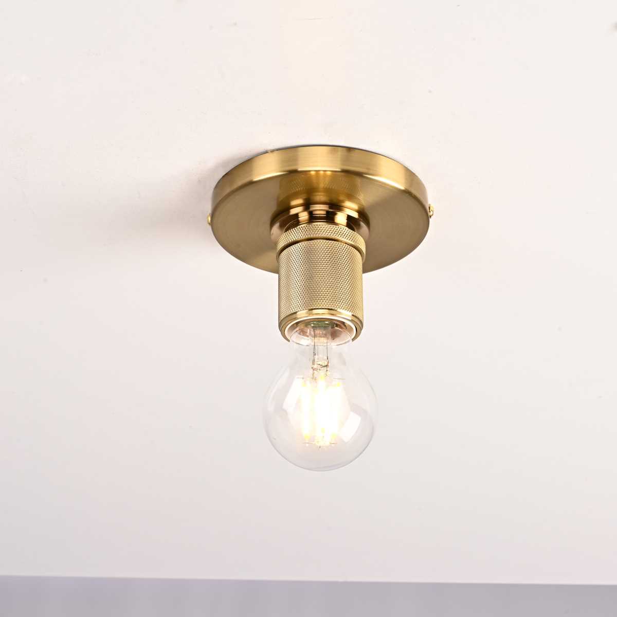Потолочные светильник Светильник RH Utilitaire Socket Flushmount, Латунь латунь металлические / металл — фото 3