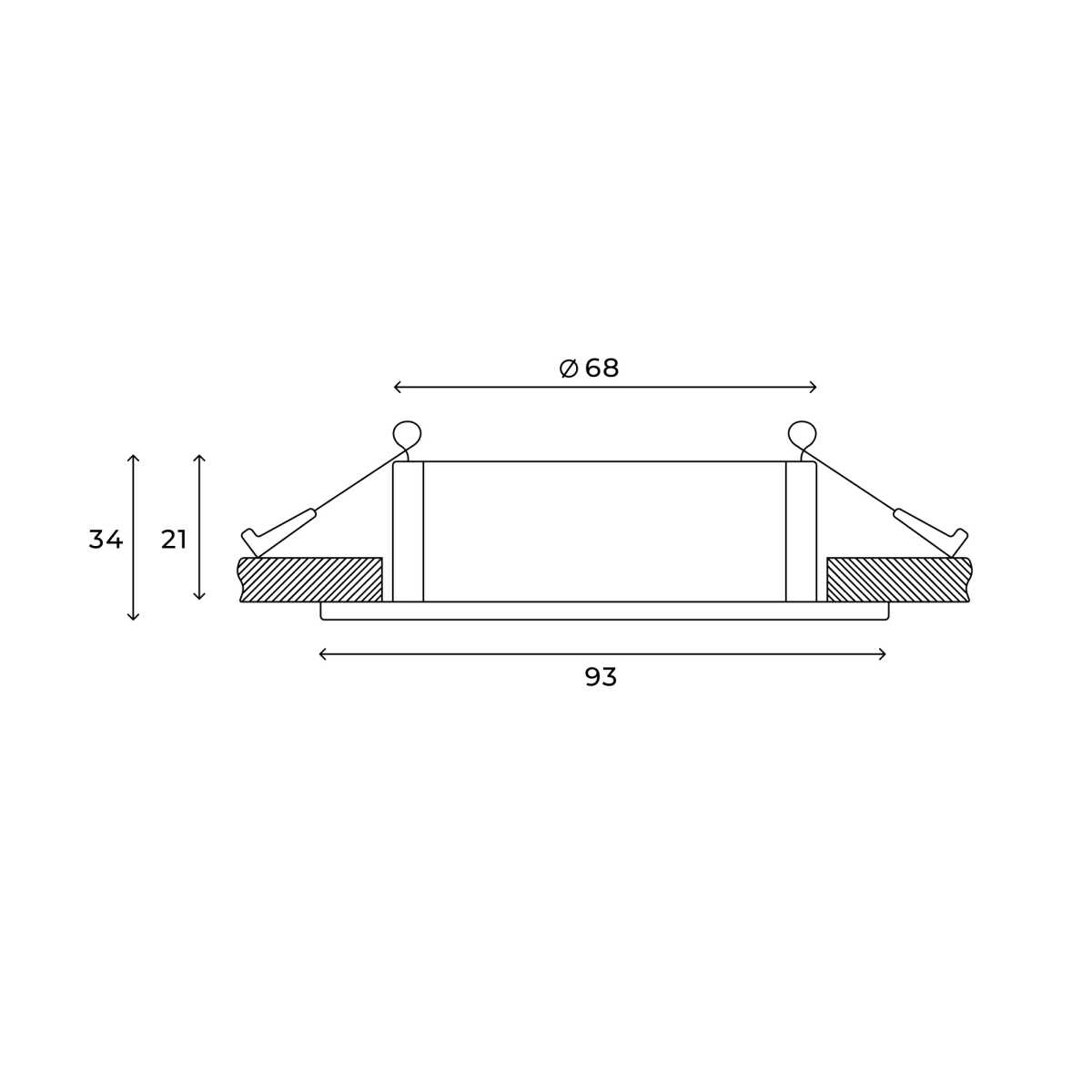 Светильник Встраиваемый светильник Hesby Lighting Hesby Bodo IP, GU5.3, белый HSBL_0106 белый пластиковые / полимер — фото 5