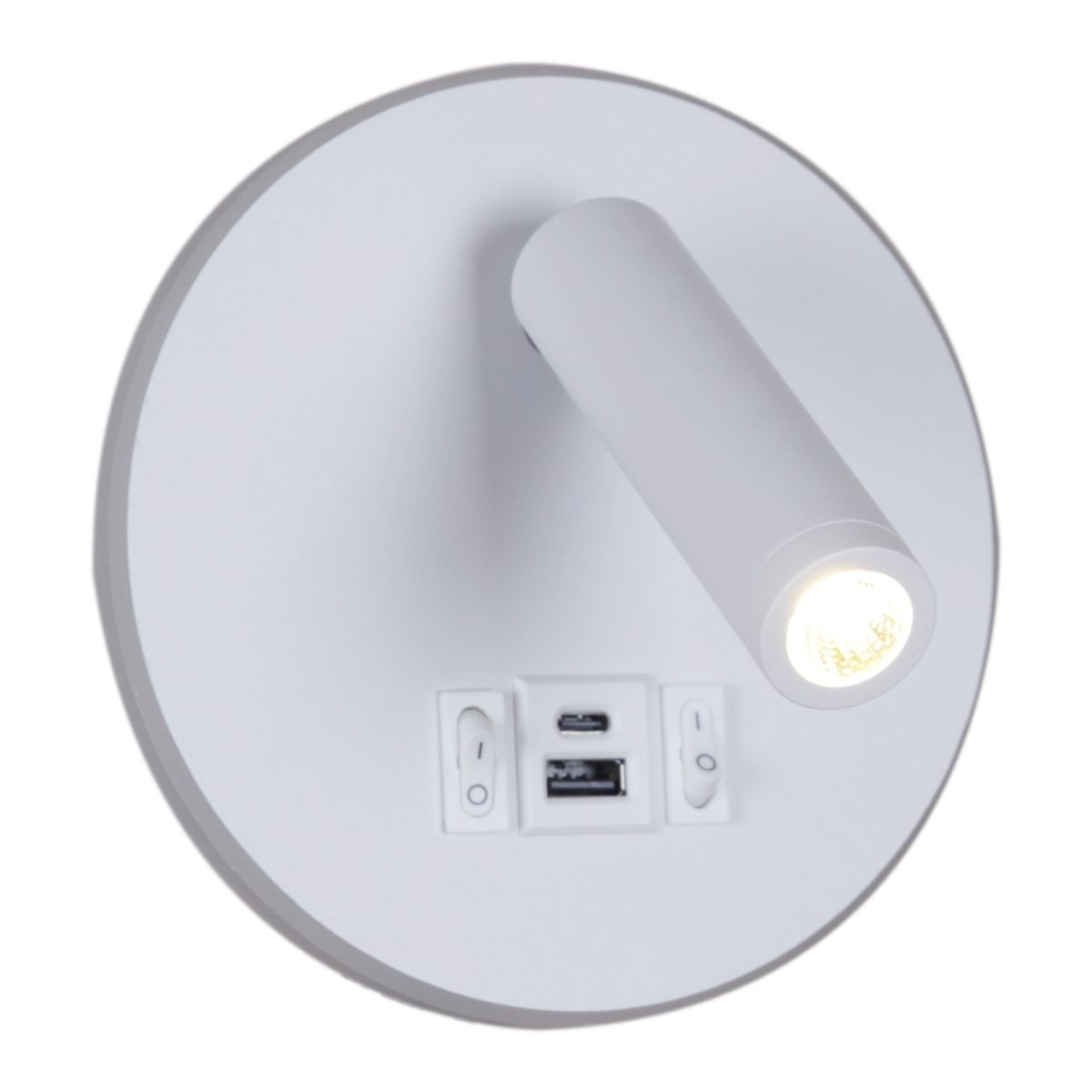 Настенные светильник Настенный светодиодный светильник Reluce 86203-9.2-001KT +USB WT, Белый белый металлические / металл — фото 6
