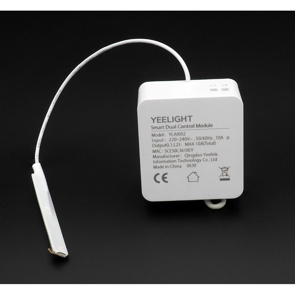 Умное реле. Реле Yeelight Smart Dual Control Module. Реле Yeelight Smart Dual Control Module (ylai002). Умное Wi-Fi реле Xiaomi Yeelight Smart Dual Control Module. Реле Yeelight ylai002 выключатель.