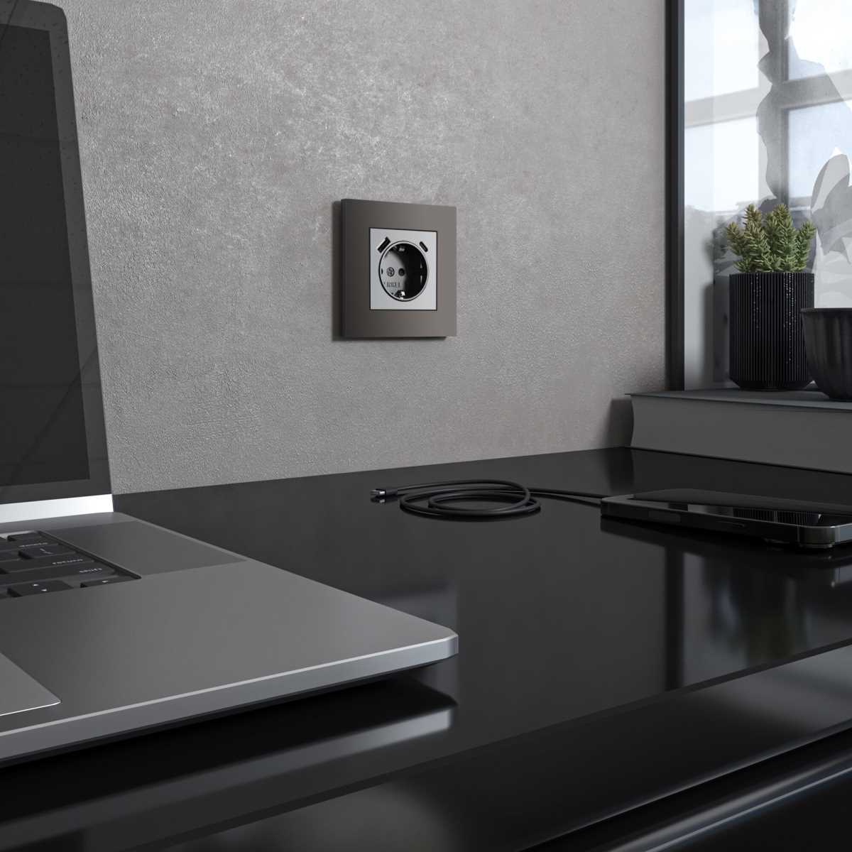 Электротовар Рамка Werkel Slab на 1 пост бронза матовый W0012963 4690389193354 бронза поликарбонат — фото 2