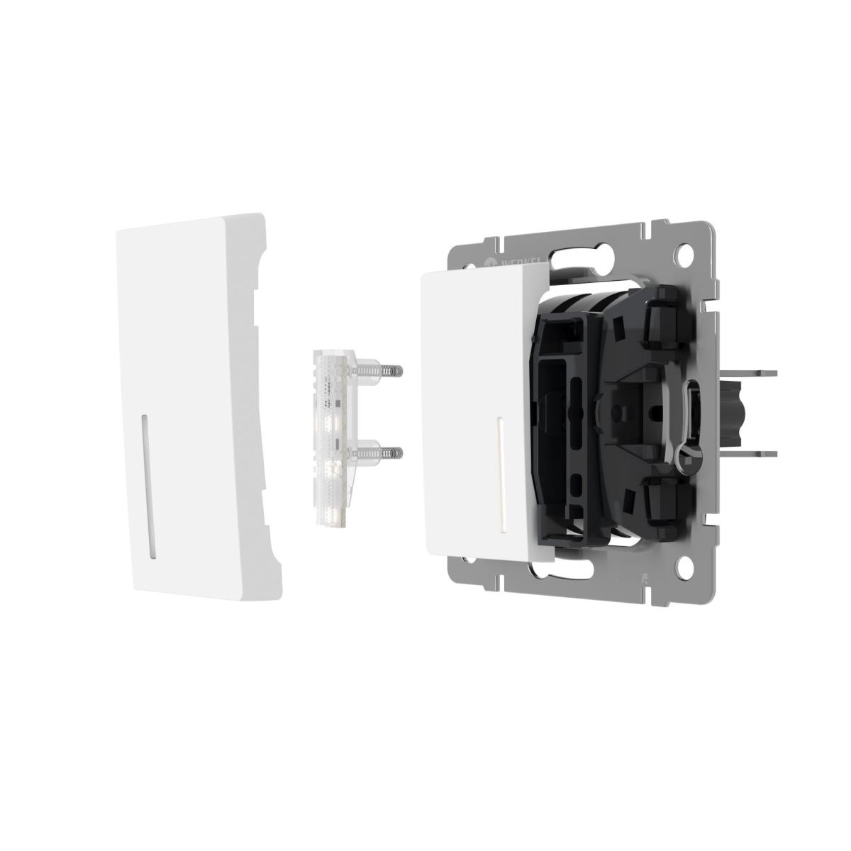 Электротовар Блок LED подсветки для выключателя Werkel 2 шт. белый W8010101 4690389213502 белый поликарбонат — фото 2