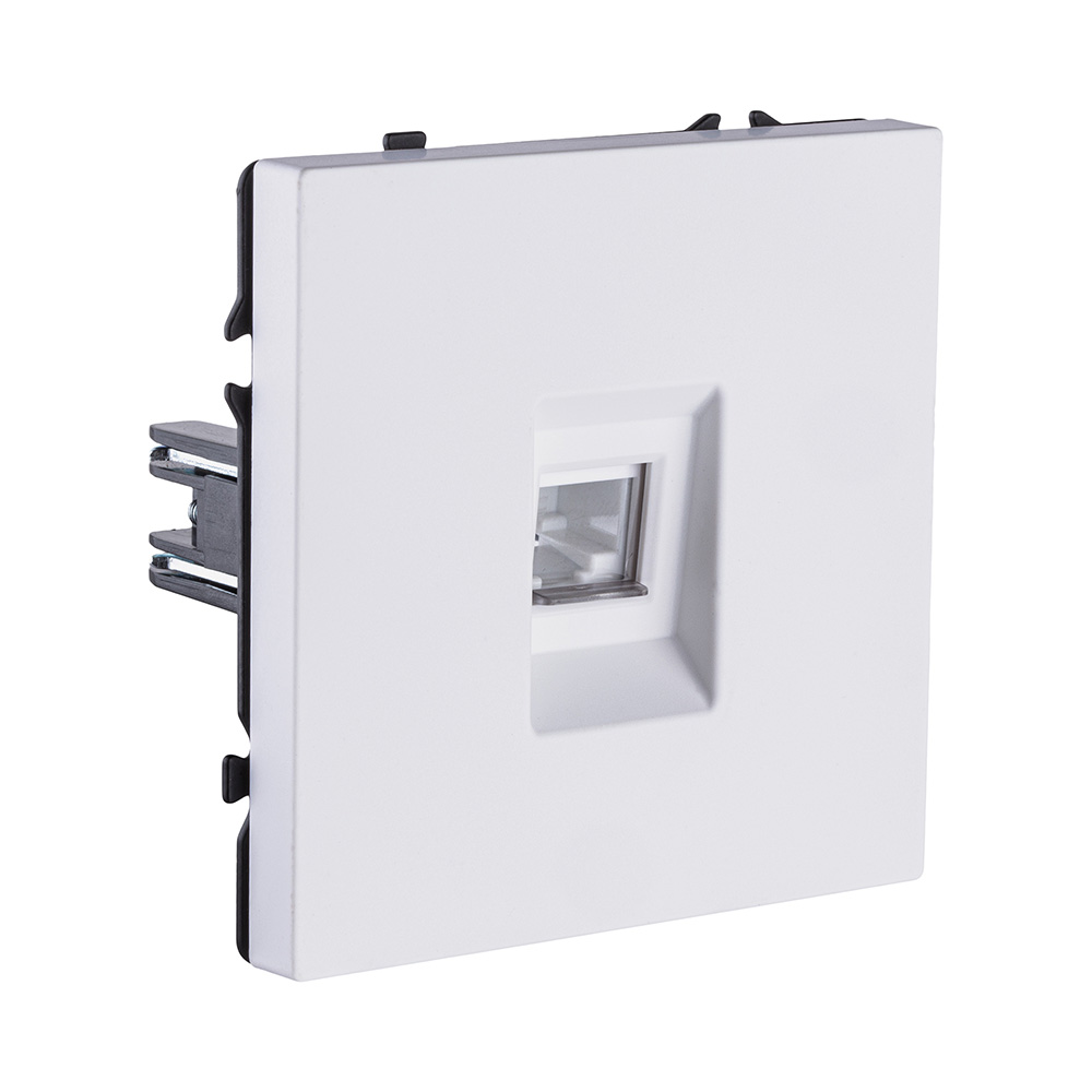Электротовар Розетка Ethernet RJ45 Cat.6, белый глянцевый Kollinger Eclipse EC-017WG белый — фото 2