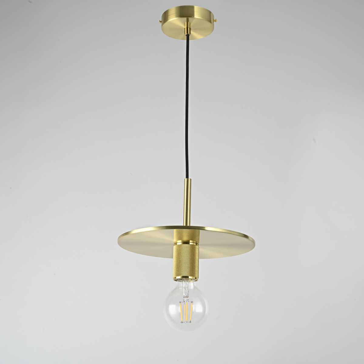 Подвесные светильник Светильник RH Utilitaire Disk Shade Pendant, Латунь латунь металлические / металл — фото 2