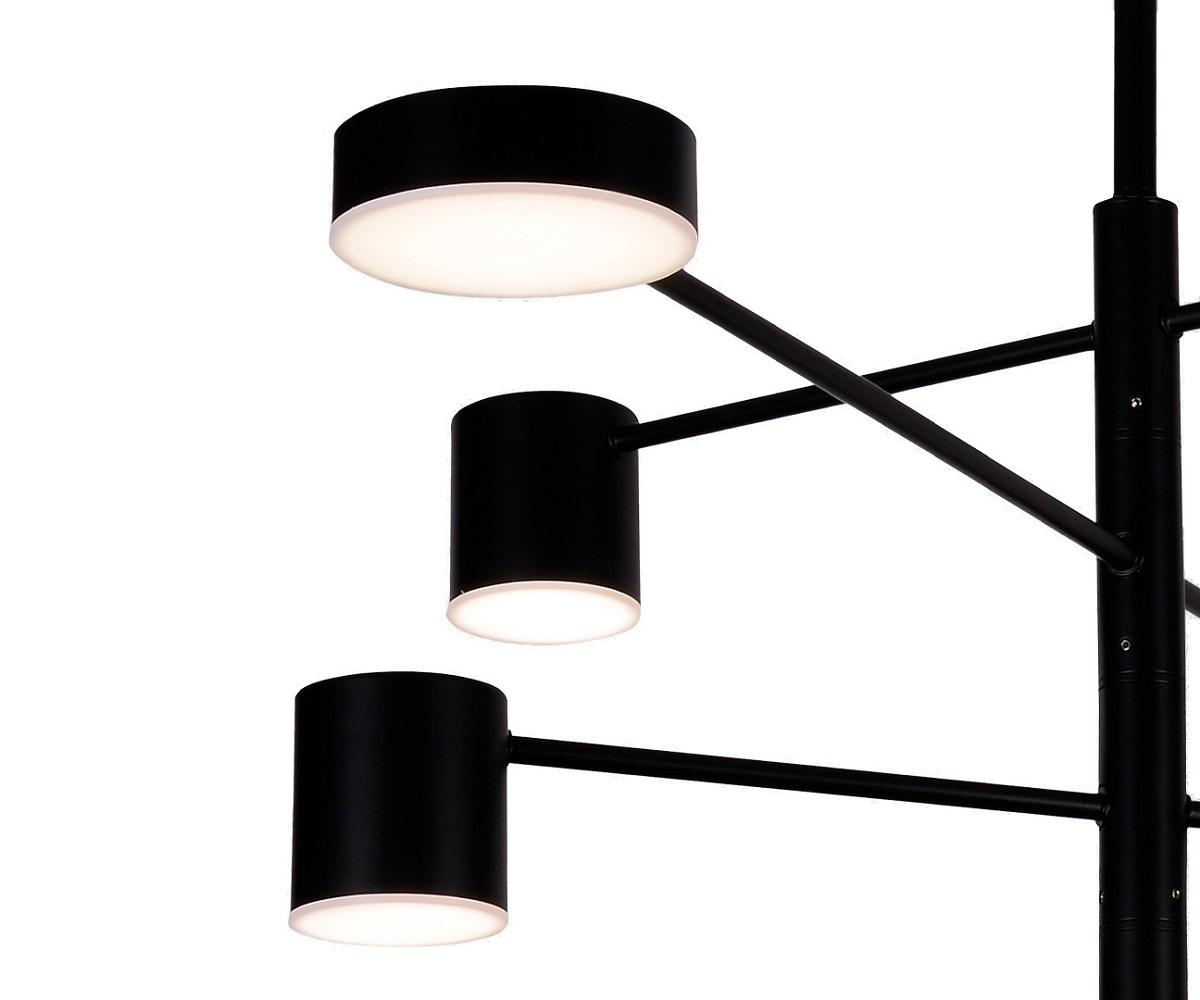 Люстры на штанге Подвесная светодиодная люстра Kink Light Мекли 07650-8D,19(), Черный черный металлические / металл / стекло — фото 2