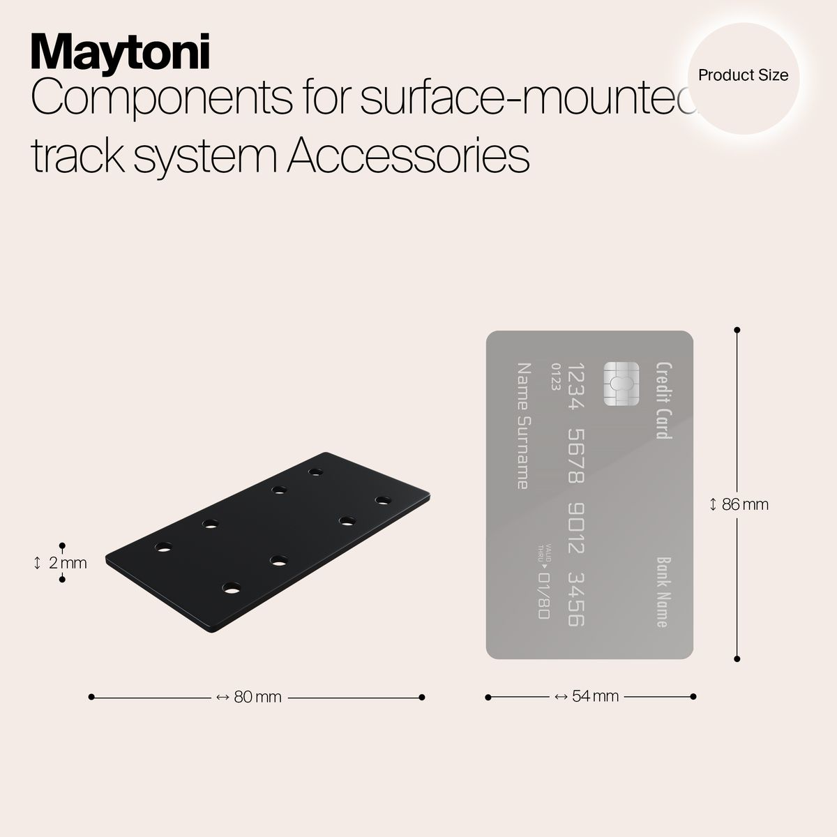 Трековые систем Прямой коннектор для магнитного шинопровода Maytoni Magnetic track system TRA004C-21S черный металлические — фото 2