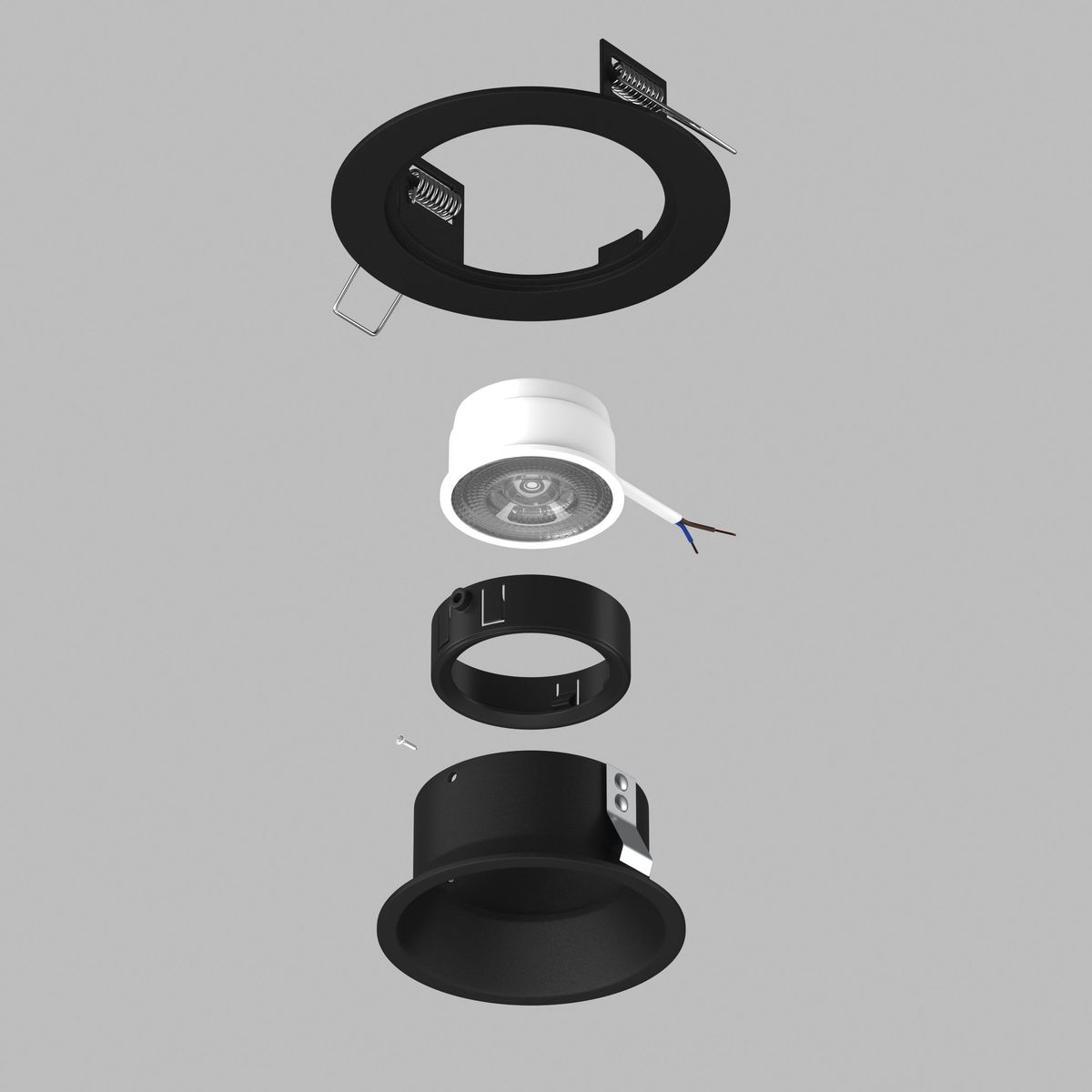 Светильник Комплект со светильником Lightstar Domino Round (214617+214607+214007), Черный черный пластиковые / металл / пластик — фото 4