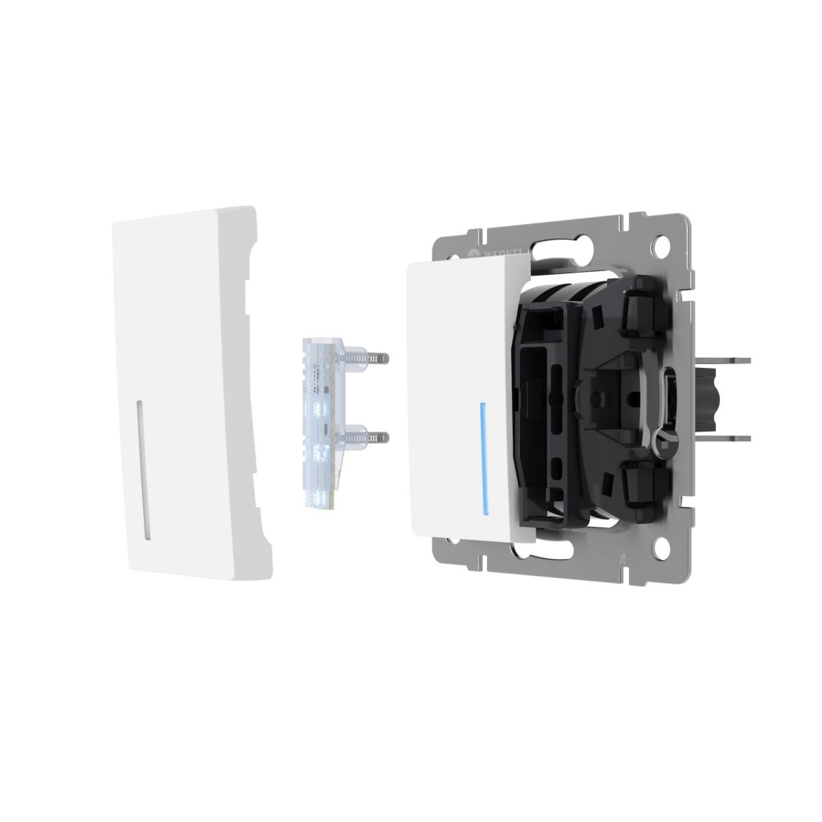 Электротовар Блок LED подсветки для выключателя Werkel 2 шт. голубой W8010102 4690389213519 голубой поликарбонат — фото 2