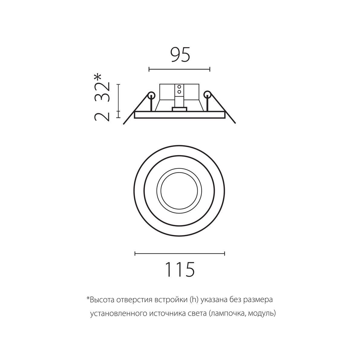 Светильник Комплект со светильником Lightstar Domino Round (214617+214607+214007), Черный черный пластиковые / металл / пластик — фото 2