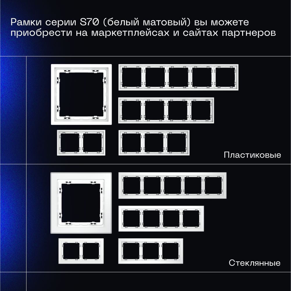 Электротовар Выключатель встраиваемый Voltum S70 одноклавишный с подсветкой 10А, (белый матовый)… белый поликарбонат — фото 5