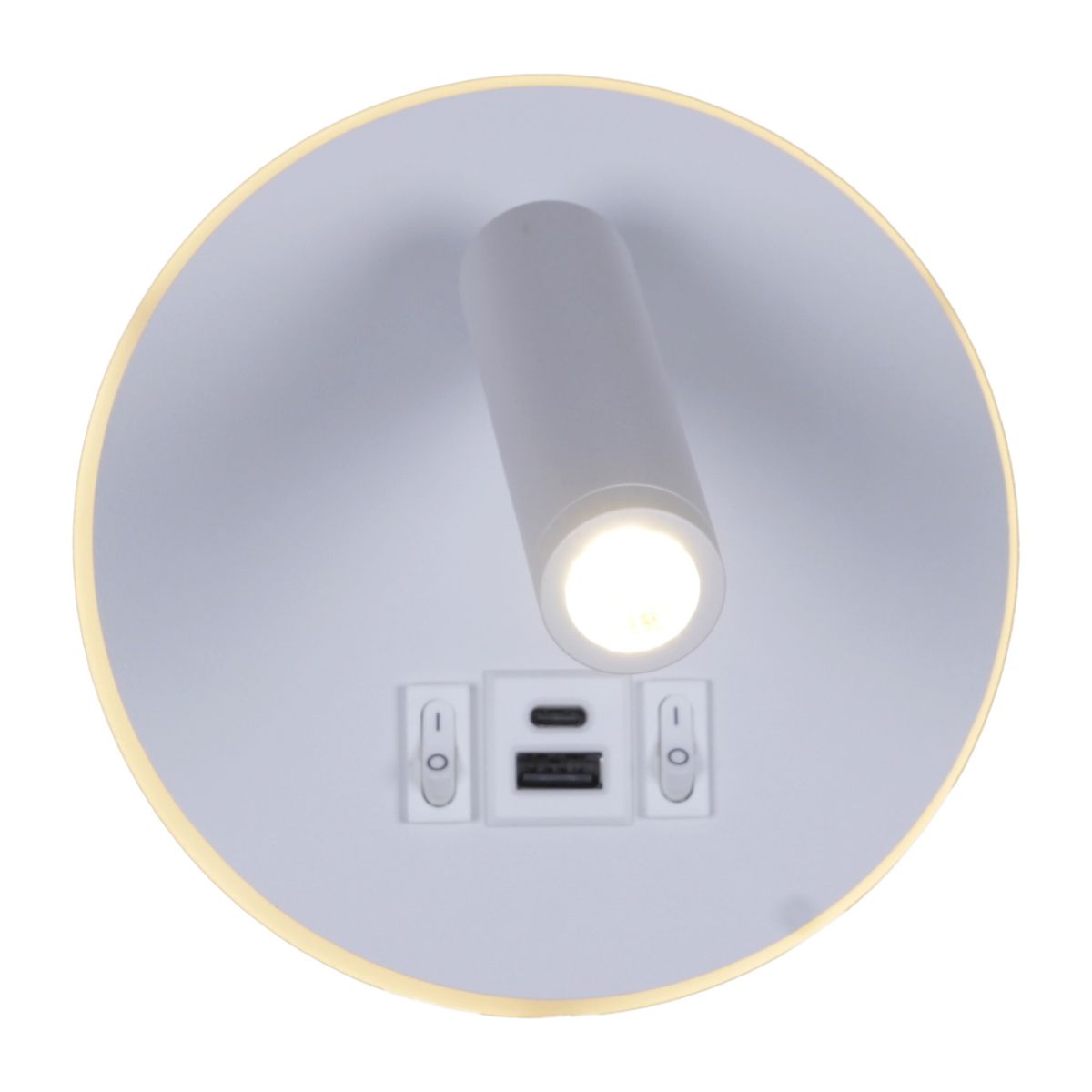 Настенные светильник Настенный светодиодный светильник Reluce 86203-9.2-001KT +USB WT, Белый белый металлические / металл — фото 4