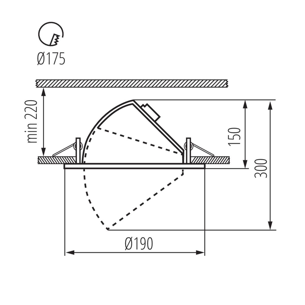 Офисное освещение Точечный светодиодный светильник Kanlux HIMA LED 23W-NW-B 22842, Черный черный металлические / алюминий — фото 4
