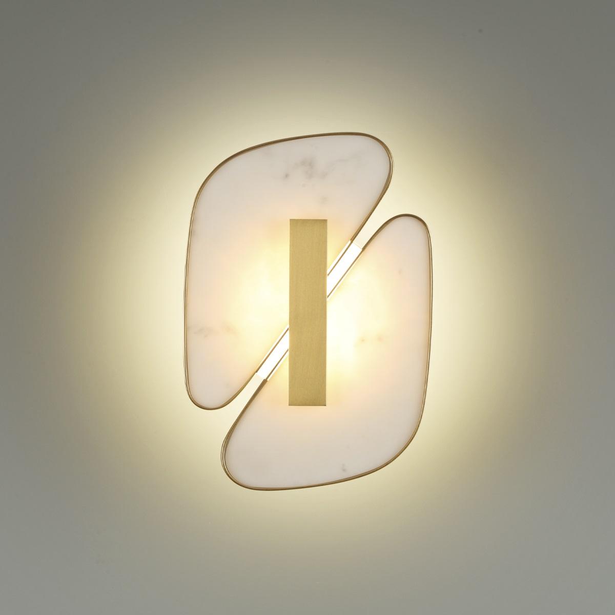 Настенные светильник Настенный светодиодный светильник Odeon Light L-Vision Chiara, Золото золото металлические / металл / акрил, искусственный мрамор — фото 3
