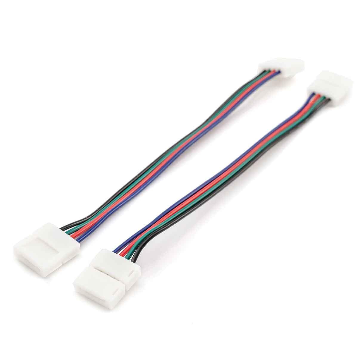 Светодиодные лент Коннектор для RGB светодиодной ленты 5050 Apeyron 12 (2 шт.), Белый белый пластиковые — фото 4