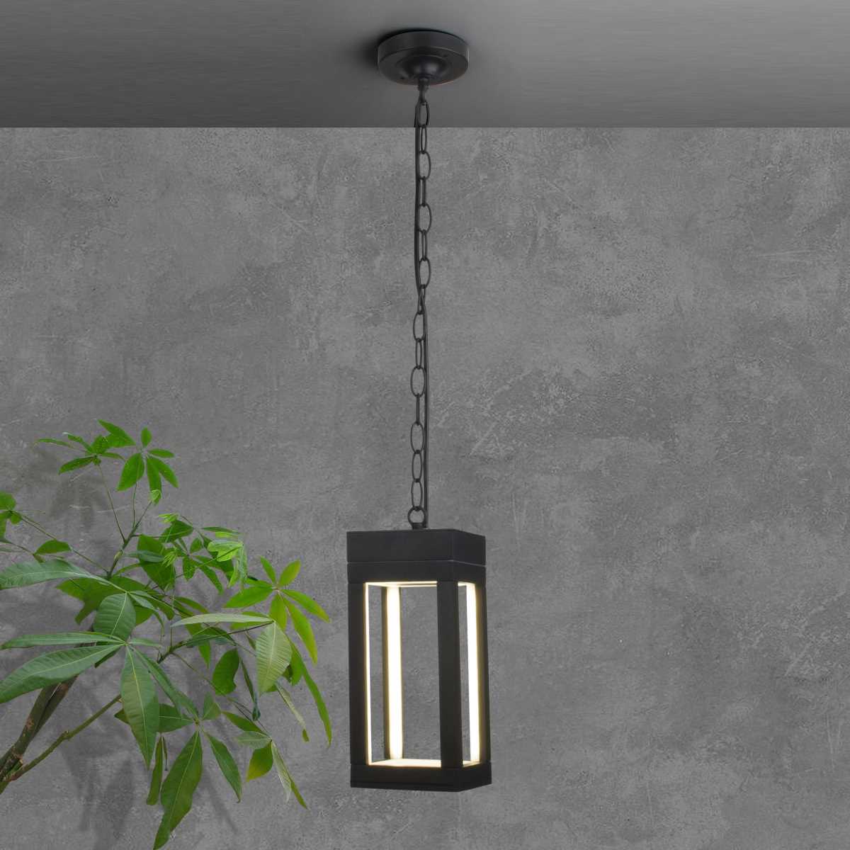Уличное освещение Уличный подвесной светодиодный светильник Elektrostandard Frame 1528 Techno Led… черный металлические / алюминий — фото 3