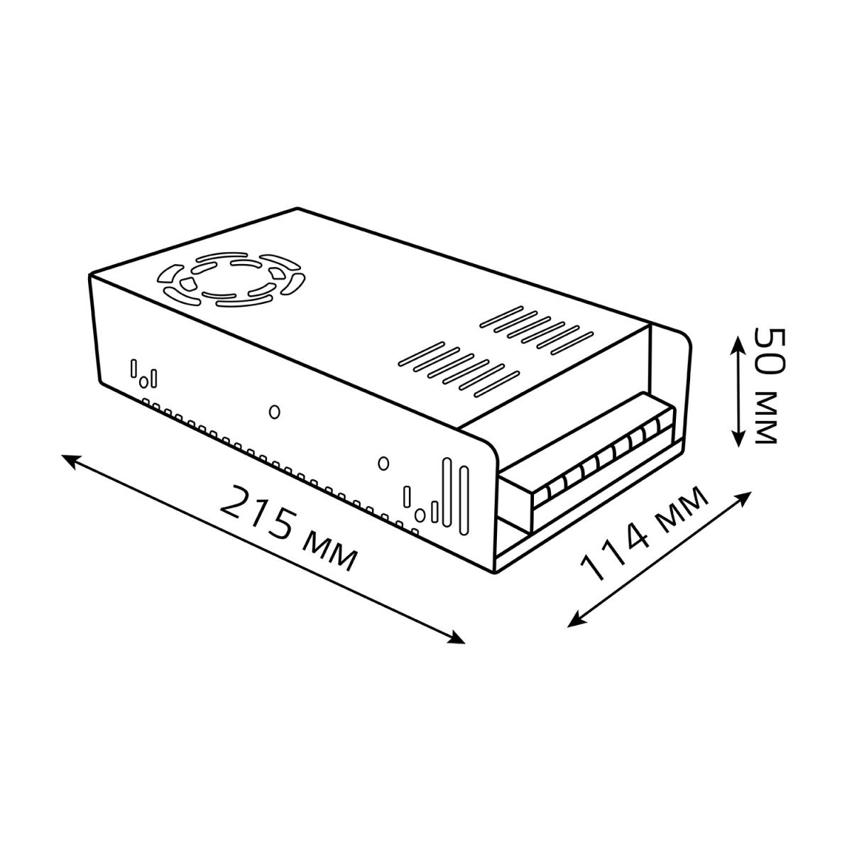 Светодиодные лент Блок питания Gauss Strip PS IP20 40A, Серый серый металлические — фото 3